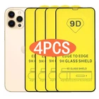 Закаленное стекло с полным покрытием для IPhone 13, 11, 12 Pro Max Mini, 6S, 7, 8 Plus, Защита экрана для IPhone XS, X, XR, SE, стекло 9D, 1-4 шт.
