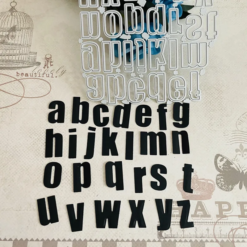 

lowercase alphabet letter decoration Metal Cutting Dies DIY Scrapbook Paper Cards Embossing Craft Die Cut handmade craft