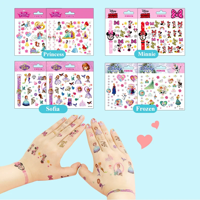 Disney игрушка Холодное сердце Эльза Анна Временные татуировки для девочек боди-арт