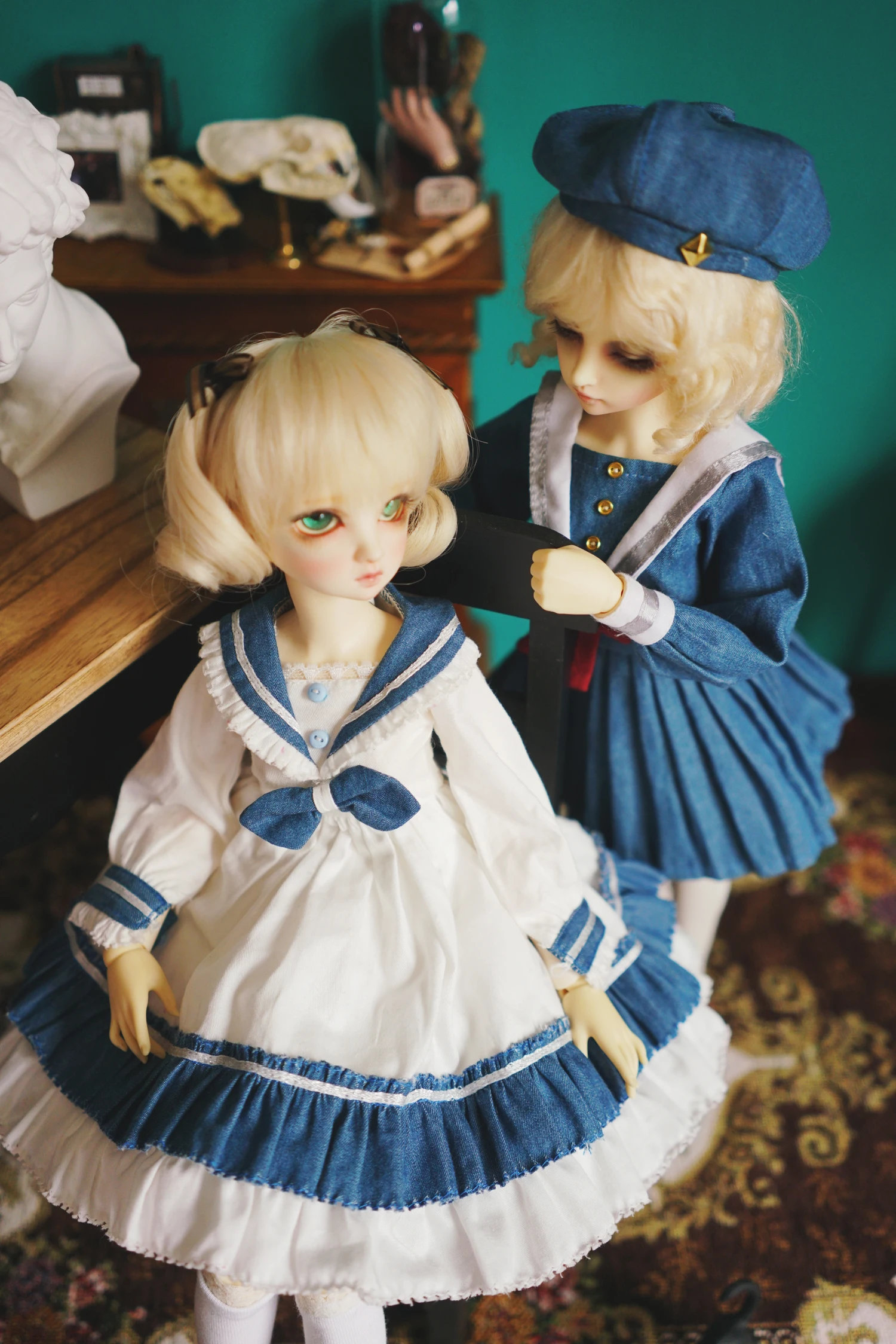 BJD куклы одежда темно-синий стиль платье для 1/3 1/4 1/6 игрушки аксессуары платье Игрушки для девочек