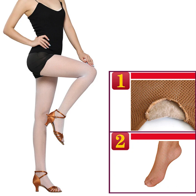 Женские пикантные сетчатые колготки для латинских танцев эластичные женские