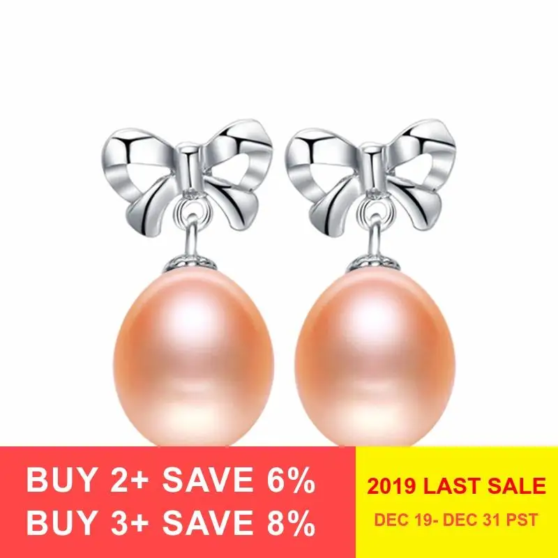 DAIMI 8 9 мм жемчужные висячие серьги 925 серебряные новые сережки с культивированным