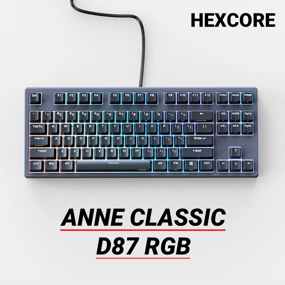 Anne Pro 2 Новые Классические D87 80% 87 клавиш rgb пульт проводной светодиодный