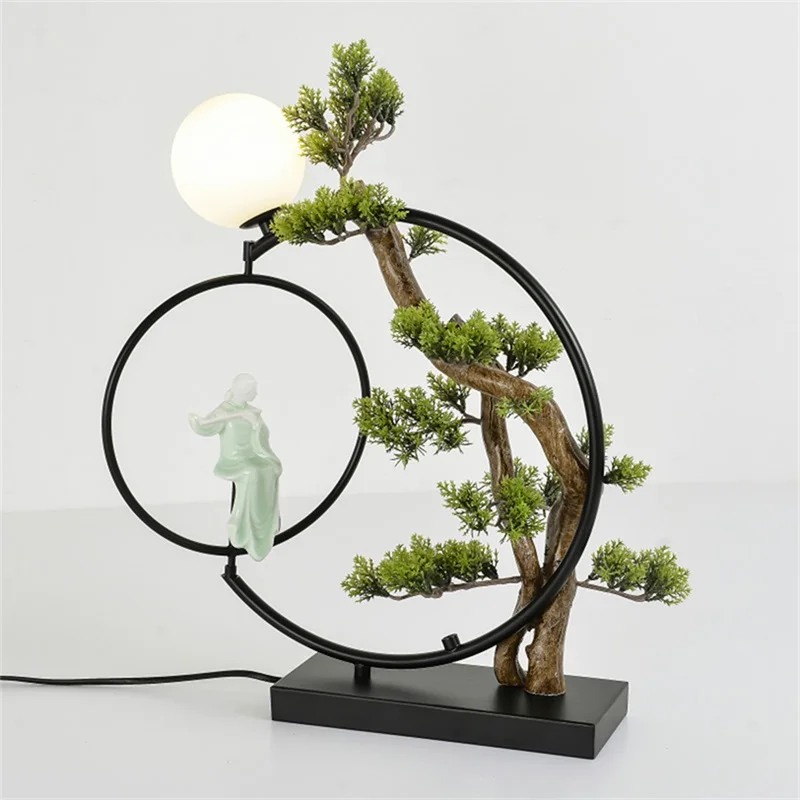 Настольная лампа OUFULA из смолы Современная Офисная креативная декоративная