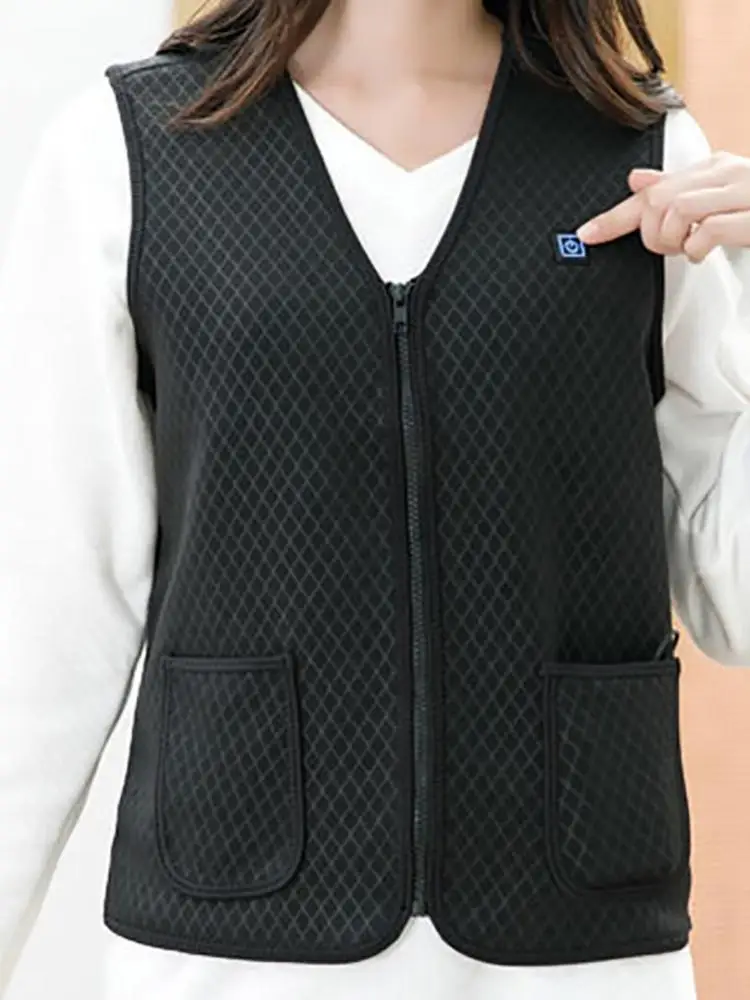 

Winter New Men And Women Outdoor Skiing Smart Usb Charging Heating Vest Heating Warm Jacket
