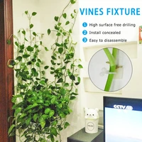 1pcs invisible wall rattan clamp plant climbing wall self adhesive fixator vine buckle hook rattan fixed clip bracket plant sten