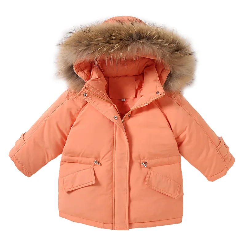 

Korean Version Waterproof Shiny Down Jacket for Kids 3-8 Years Winter Clothes Girls Thicken Warm Outdoor Hooded Coat 2020