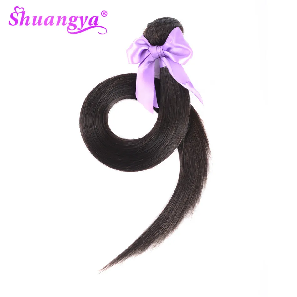 

Shuangya Hair Brazilian Straight Hair Weave Bundles Natural Color 100% Human Hair Bundles 8"-28" Hair Extension Remy Hair