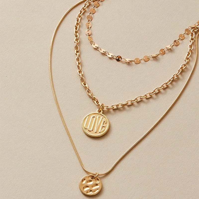 

JINAO 2021 тренд высокого качества любовь круглая подвеска Многослойные аксессуары для мужчин и женщин в подарок