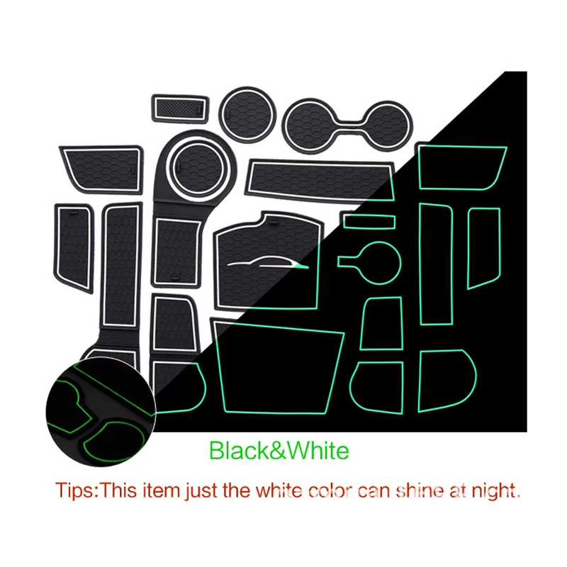 Противоскользящая резиновая накладка на чашку для Kia Rio 4 X-Line RIO 2017 2018 2019 18 шт.