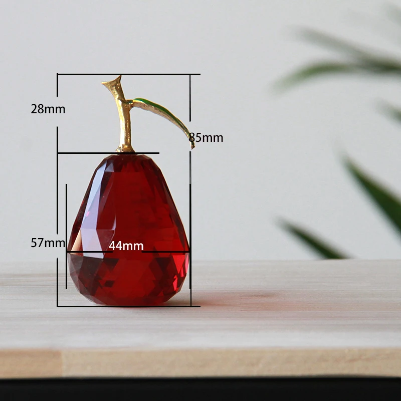 1 шт. 44 мм × 85 смешанные цвета Хрустальная груша пресс-вес с подарочной коробкой