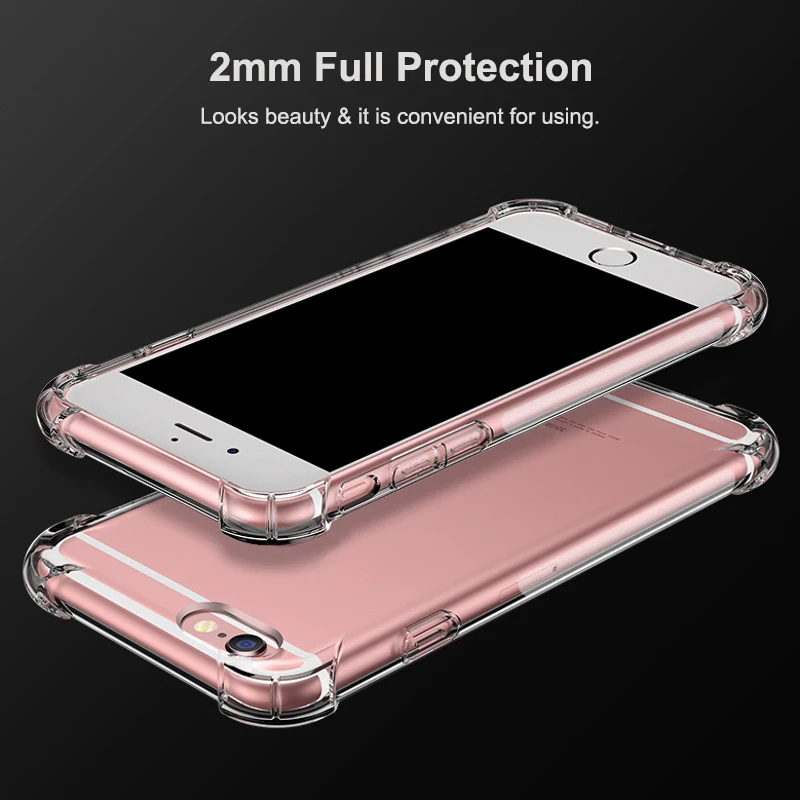 Прозрачный противоударный чехол для iPhone 11 Чехлы Iphone 12 Pro X XS Max XR 6 S 7 8 Plus SE 2020