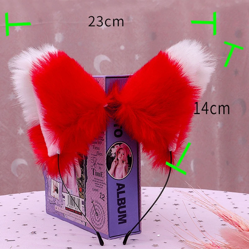 New Faux Fur Hair Hoop Fashion Cosplay Costume Cat Animal Ear Headbands Women Lovely Handmade Hairband Headwear Accessories |