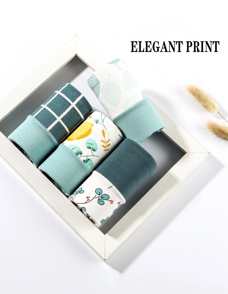 Женские трусики модные хлопковые трусы с принтом милое бесшовное нижнее белье