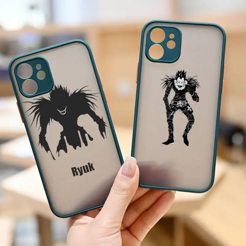 

Japan anime Death Note Phone Case matte transparent For iphone 7 8 11 12 plus mini x xs xr pro max cover