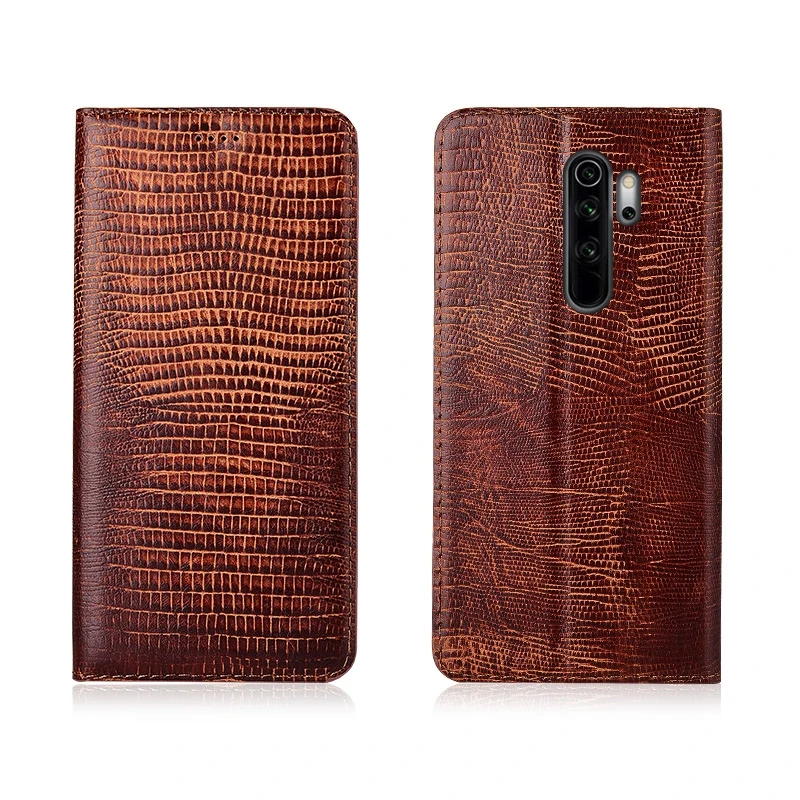 

Lizard Pattern Genuine Leather Phone Case Funda For Xiaomi Redmi 9A/Xiaomi Redmi 9C/Xiaomi Redmi 9 Cover Card Slot Holder Stand
