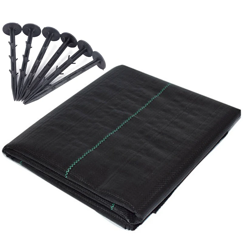 

Control Weed Film Fabric Floor Covering, Garden Weedproof Cloth Ground Nails, Very Suitable for Gardens, Landscaping