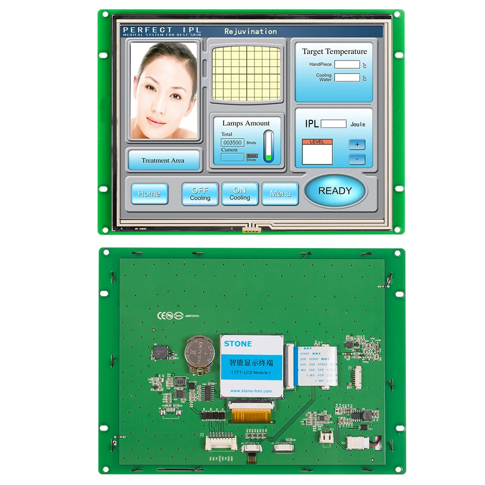 STONE HMI Touch Color TFT LCD Display Module With RS232 & CPU 