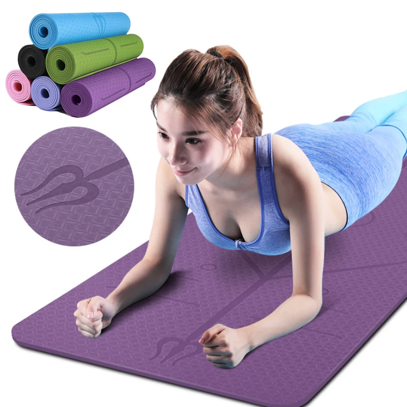 

Yoga Mat 1830*610mm Position Line Extra Thick Anti-Tear Exercise Yoga Mats Non Slip Mat Yoga Beginner Fitness Mats Exercise Mat