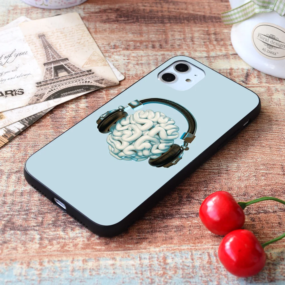 

For iPhone Mind Music Connection Soft TPU Border Apple iPhone Case