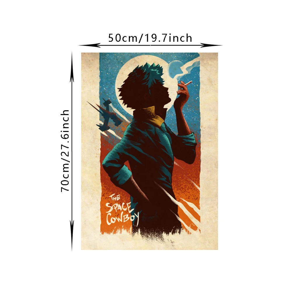 Японский классический ковбойский постер для аниме Bebop Картина на холсте и печать