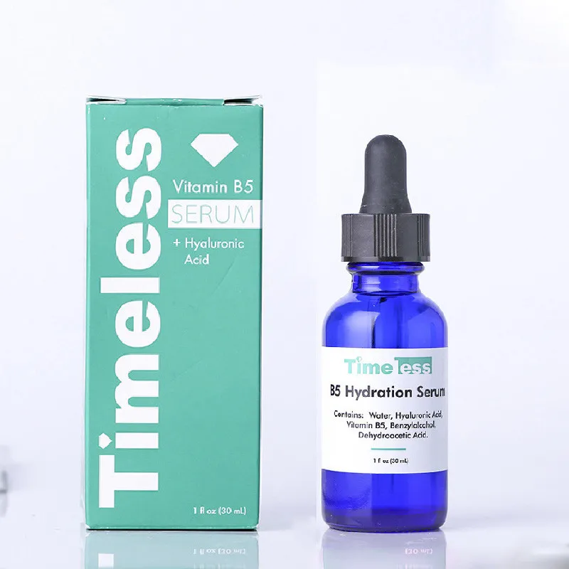 

Timeless Vitamin B5 Serum + Hyaluronic Acid Moisturizing Essence Oil Control Anti-Acne Anti-Aging Whitening Soothing Skin Care