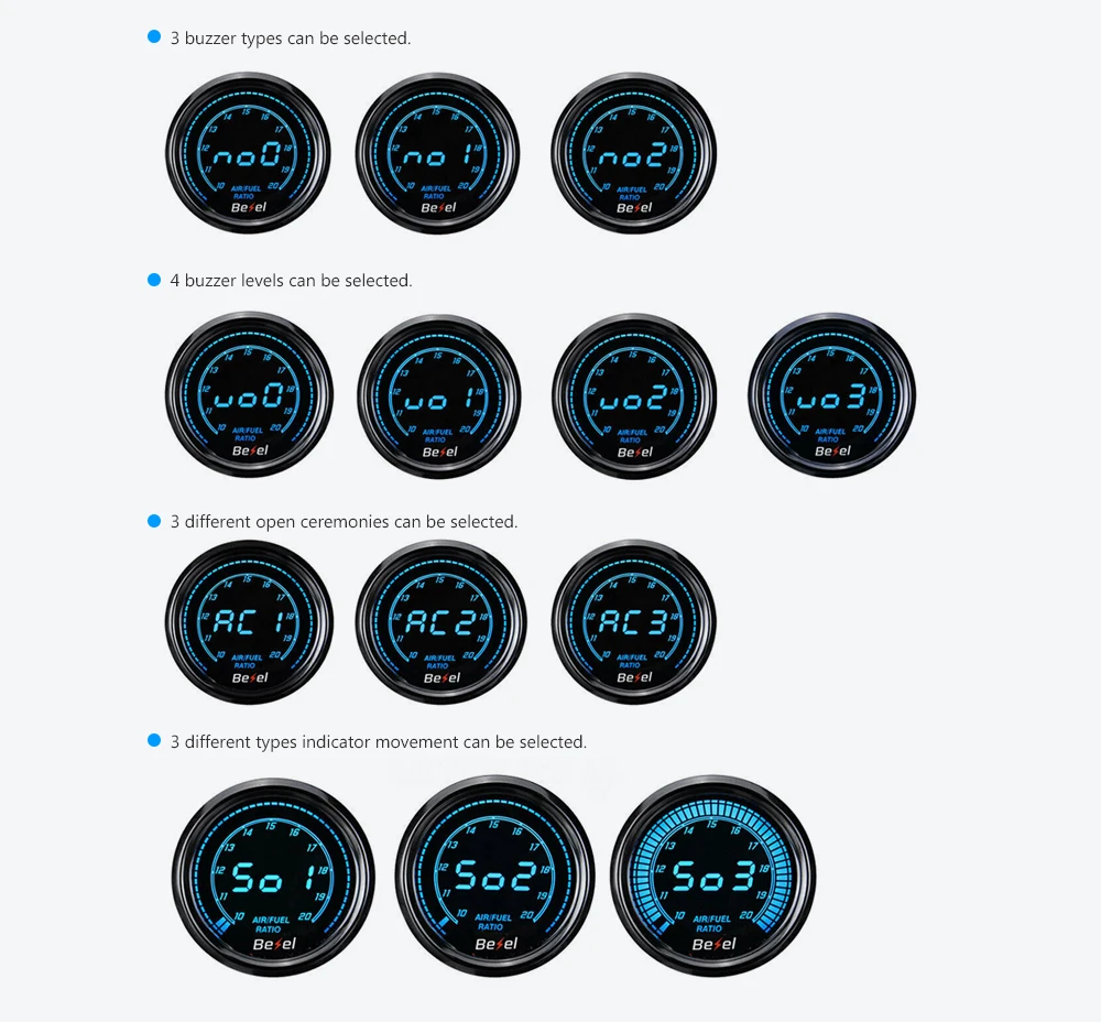 Измеритель соотношения топлива и воздуха 2 дюйма 52 мм | Автомобили мотоциклы