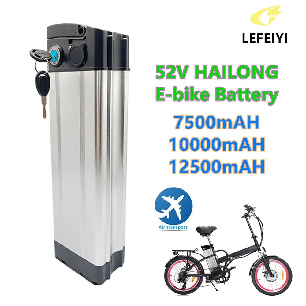 Новейший литиевый аккумулятор HaiLong для велосипеда с электроприводом на 18650 ячеек 52В 7,5Ач 10Ач 12,5Ач мощных электрических велосипедных превращений.