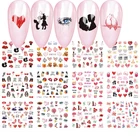 12 шт., декоративные наклейки для ногтей, на День святого Валентина