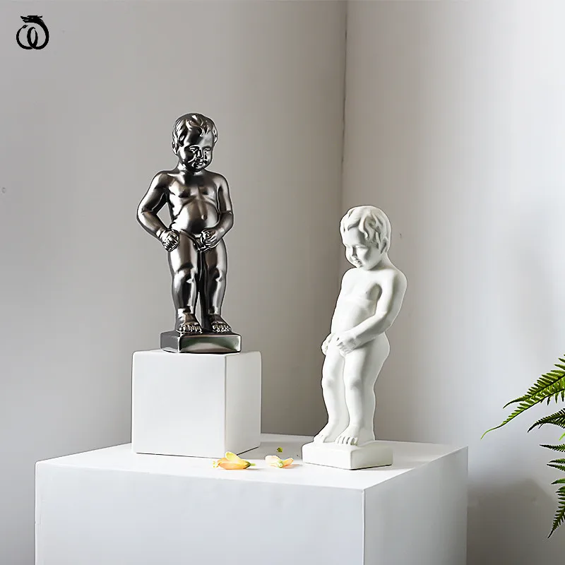 

Детская художественная скульптура Pee Kid, декоративная абстрактная керамическая фигурка, статуэтка, нордическая Минимальная домашняя Стату...