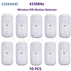 Беспроводной мини-детектор движения с пассивным инфракрасным датчиком движения 433 МГц для домашней сигнализации