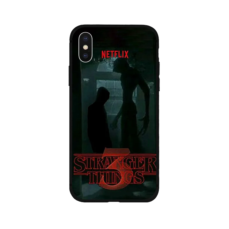 Странные Вещи Сезон 3 черный мягкий чехол из ТПУ чехол для телефона iPhone 8 7 6 6S Plus X XS XR MAX 5 5S SE чехол coque