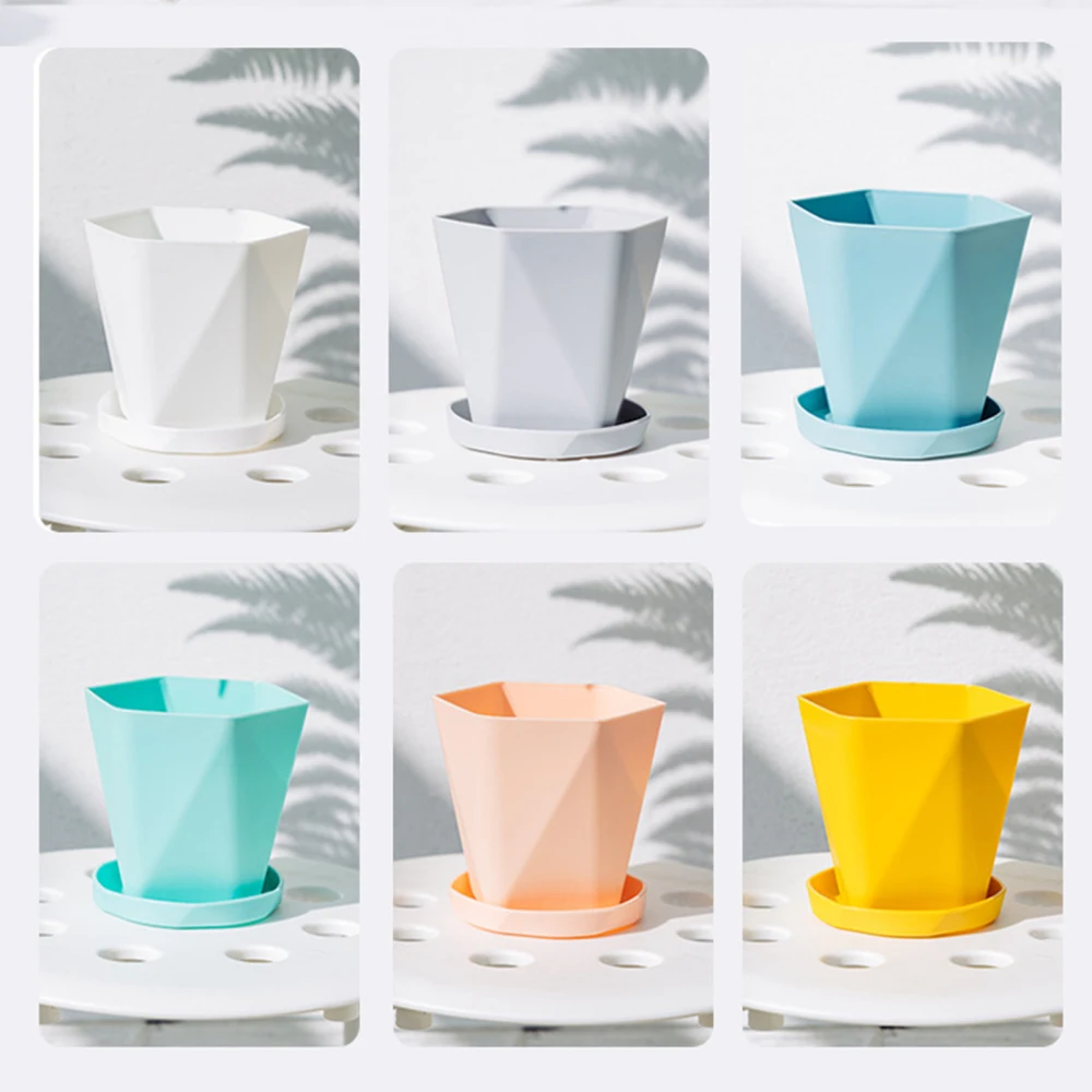 

Planting Pots Plastic Flowerpot Green Basket Home Creative With Multiple Drainage Holes Garden Nordic Style 6pcs Planter