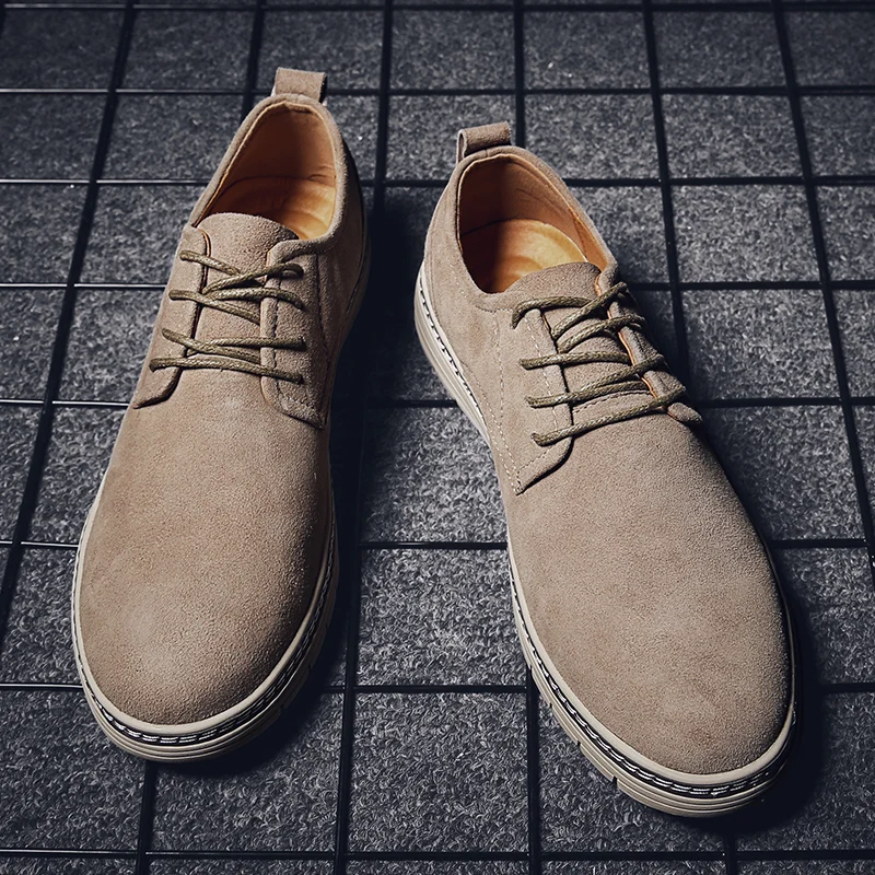 2019 Сезон весна-осень Мужские туфли в британском стиле Новая модель замшевых
