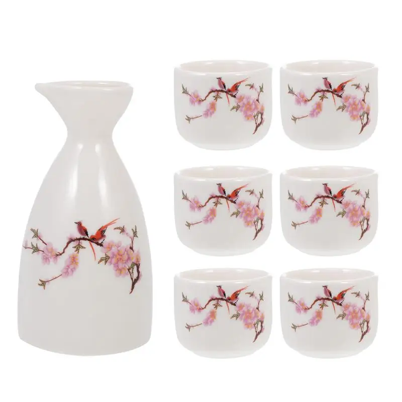 

Japanese Style Sake Pot Liquor Holders White Wine Serving Holders Sake Cups