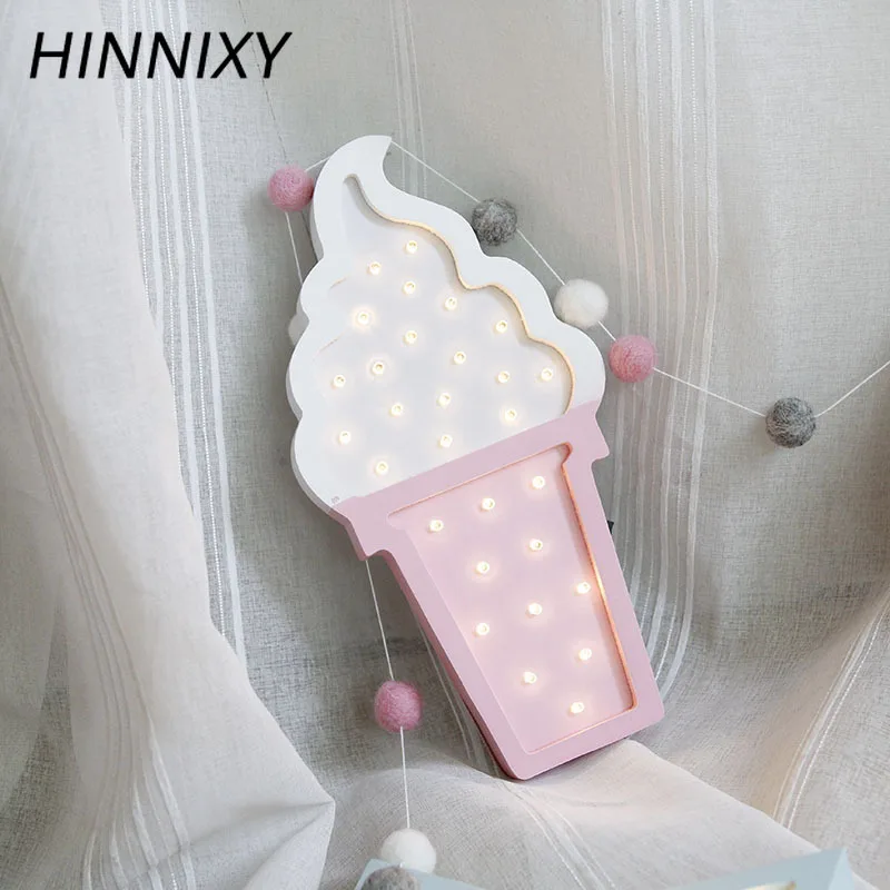 Hinnixy привлекательный ночник для девочек стиль замка торта машины радуги детские