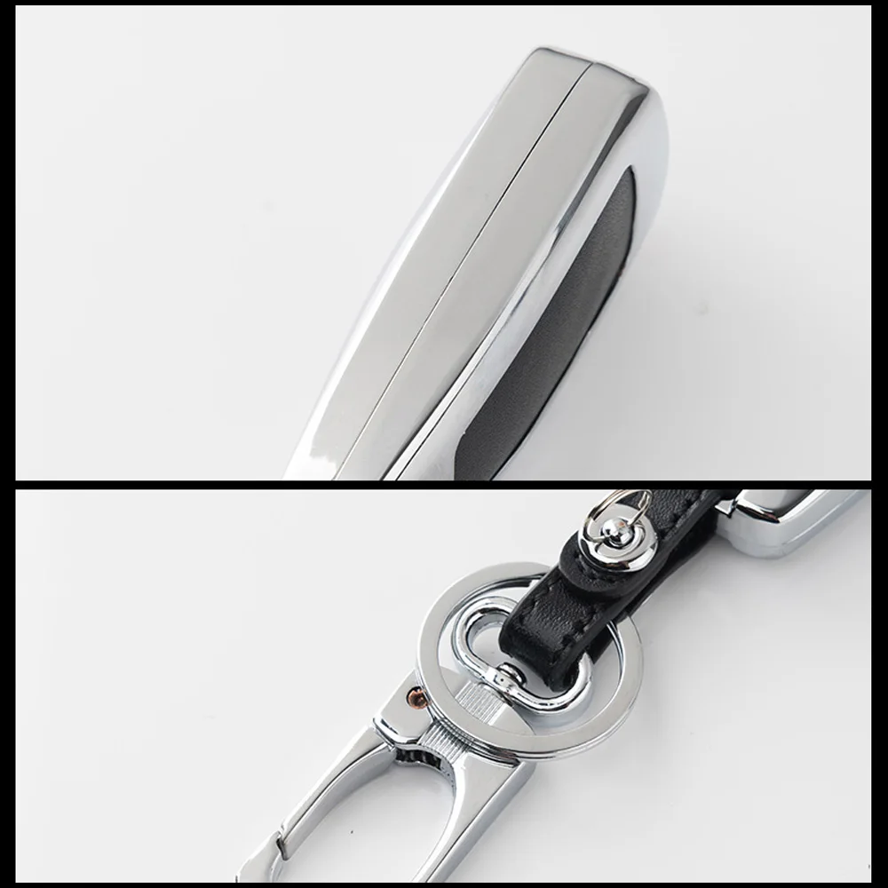 Чехол для автомобильного ключа из цинкового сплава и кожи Chevrolet 2016 2017 Camaro Cruze Malibu