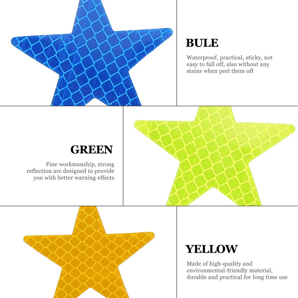 

20pcs Practical Bumper Stickers Pretty Car Stickers Reflective Luminous Decals