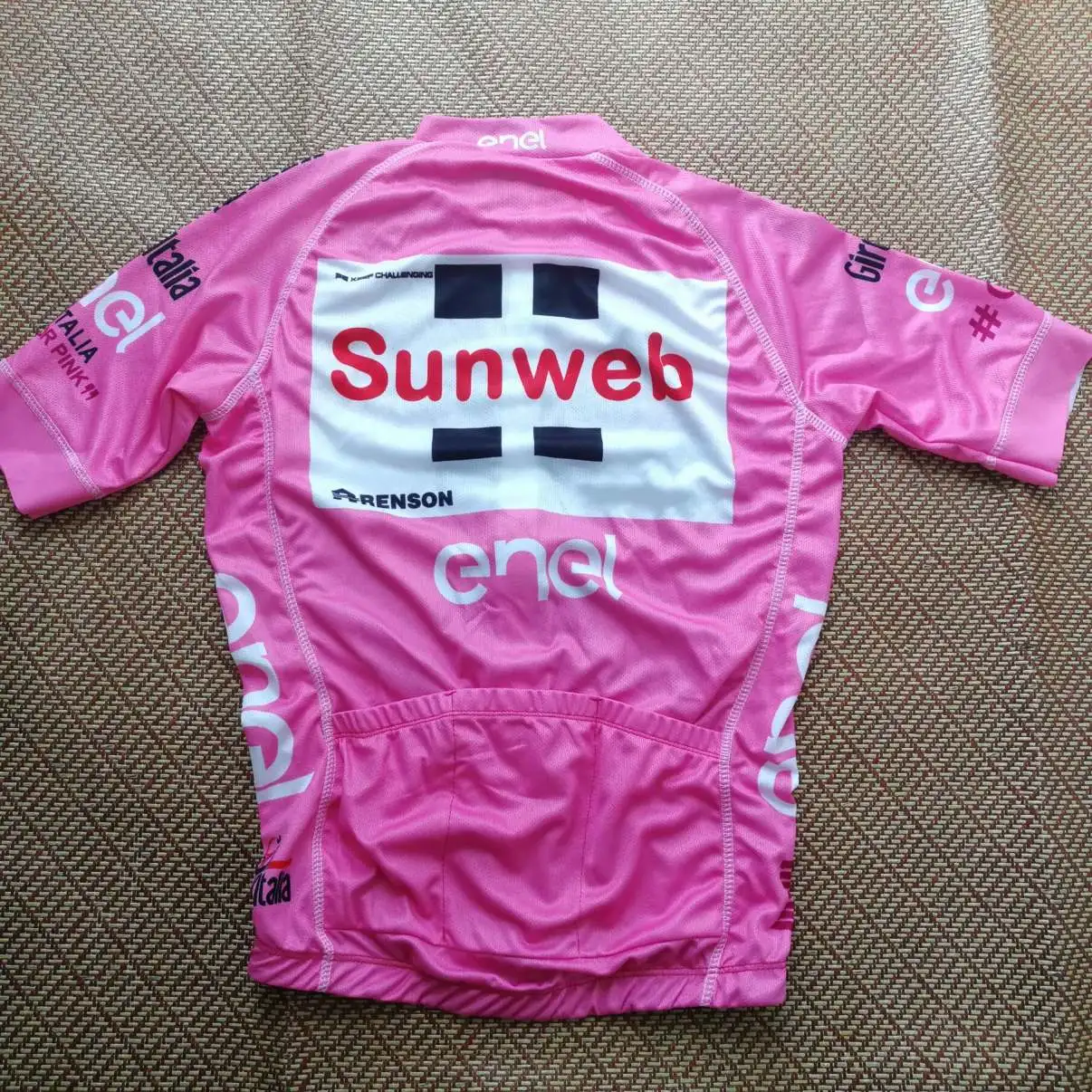 Команда Sunweb розовая велосипедная Джерси Италия турнир Чемпионат Лазерная Резка