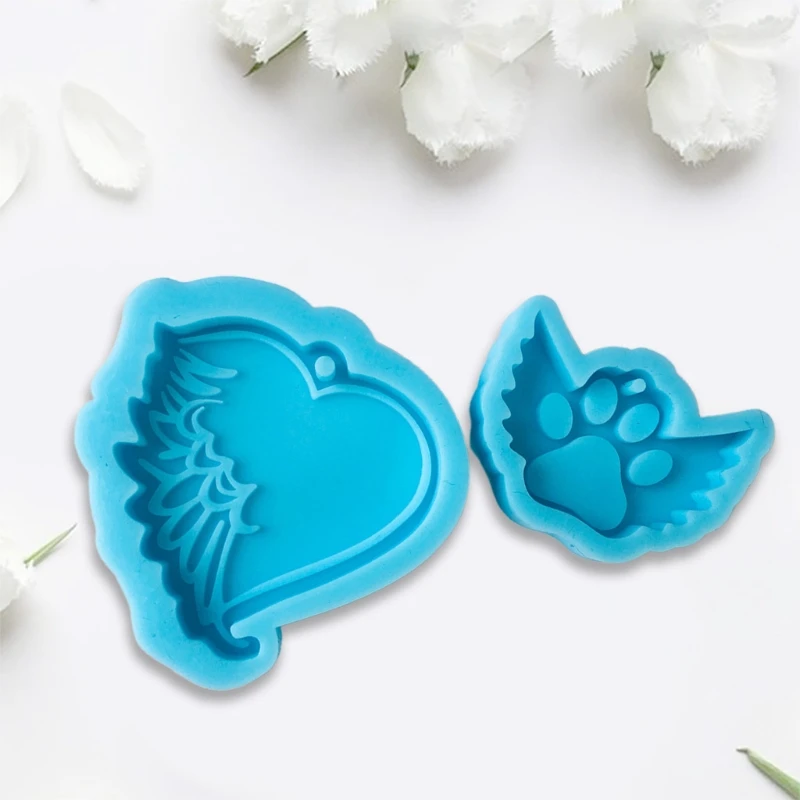 

Super Glossy Angel Puzzle Keychain Silicone Mold Epoxy Craft Resin Moulds LX9E