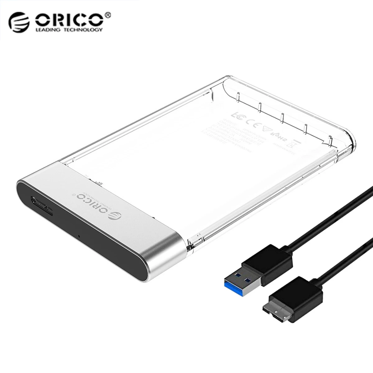 

ORICO 2.5 inch Transparent USB3.0 Hard Drive Enclosure SATA to USB 3.0 6Gbps 4TB Hard Disk Case Support UASP HDD for HDD SSD