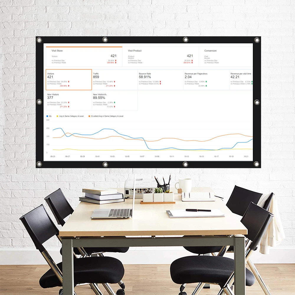 Проектор Экран 180 дюймов 16:9 HD Складная Анти складки Портативный проекции фильмов