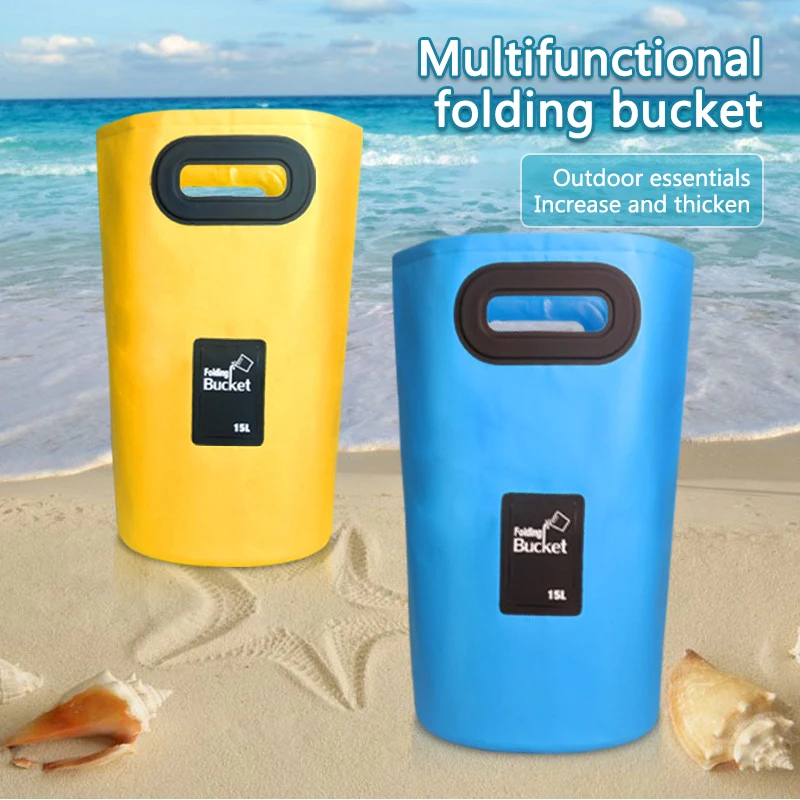 

Folding bucket 15L20L outdoor convenient folding bucket fishing bucket car with folding bucket fish bucket car washing bucket ne
