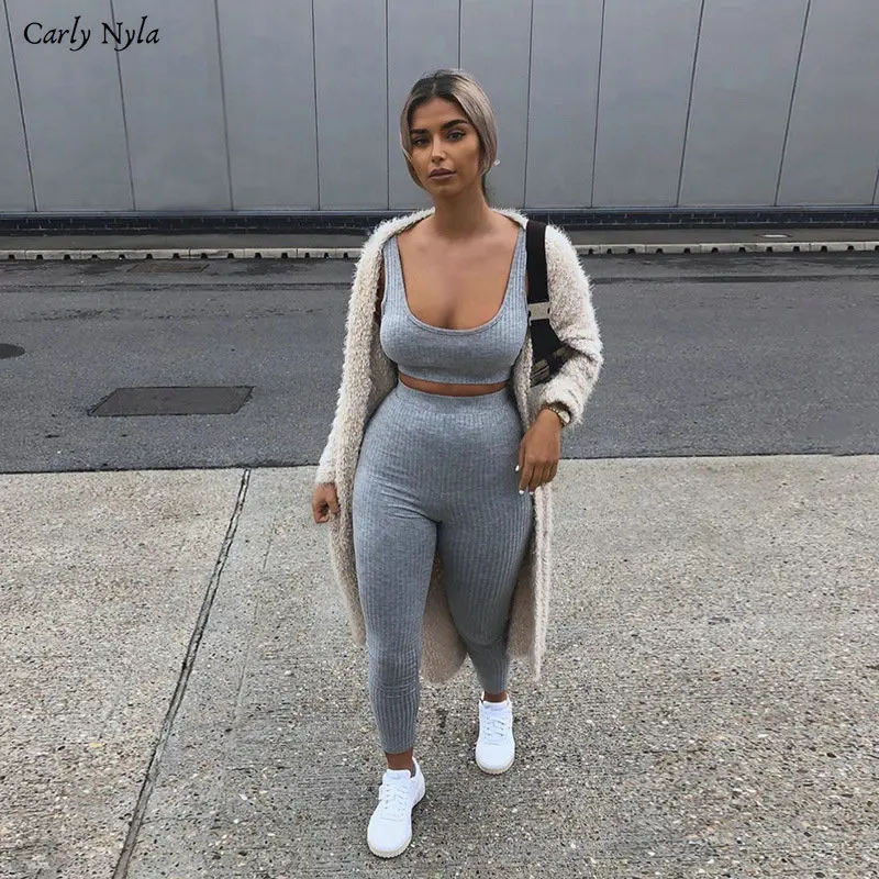 CarlyNyla женский спортивный костюм для фитнеса комплект из 2 предметов тонкий