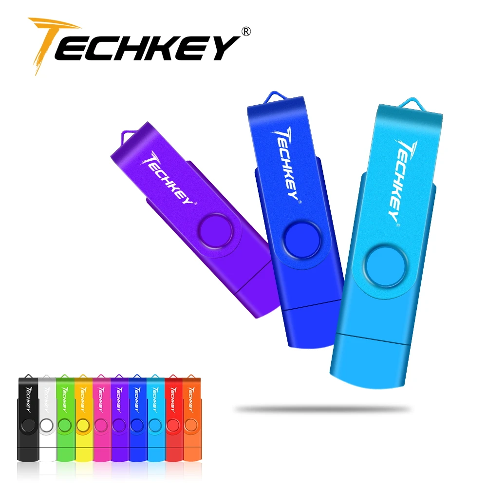 Высокое качество портативный флэш накопитель Techkey 16 Гб флешка 32 64 ГБ usb реальная