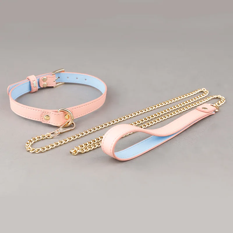 Эротическое кольцо на шею бандана из натуральной кожи с ручкой ведомая девушка