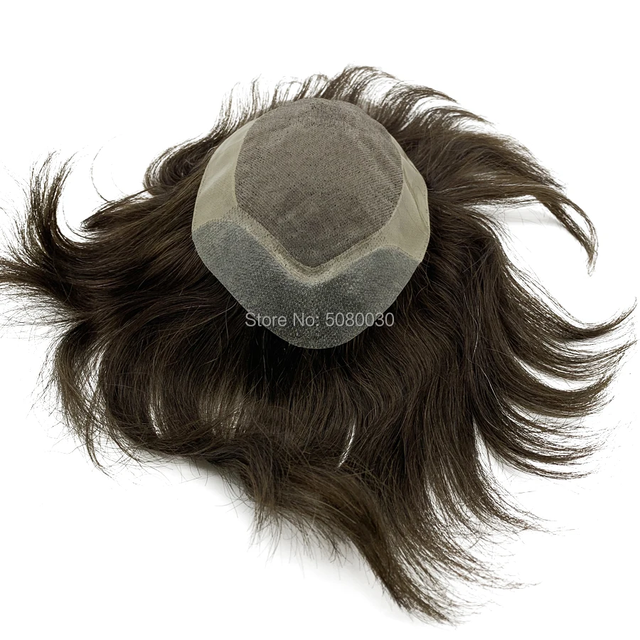 Индивидуальный заказ toupee моно кружевная основа человек переплетение блок человеческих волос мужские парики