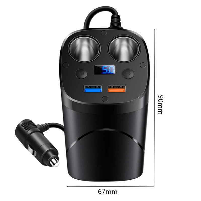 Машинная Зажигалка для сигарет с 2 портами (стандарт 12V 24V выключатель зарядка