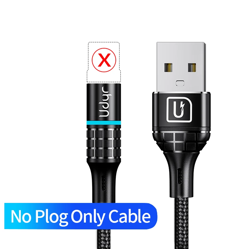 Only Black cable Udyr Магнитный кабель Micro usb type C зарядный кабель для samsung iPhone 7 6 зарядное устройство быстрый Магнитный кабель USB C Шнур адаптер для проводов - Цвет: Only Black cable