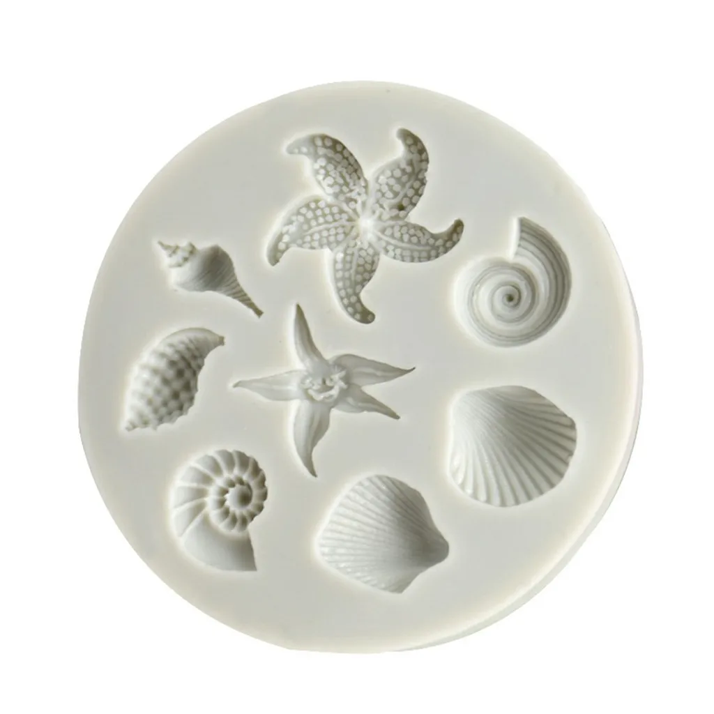 

Cake Mold Sea Creatures Conch Shell Fondant DIY Baking Tools Candy Cake Summer Party Cake Bake Ware Decorating Tools Dropship